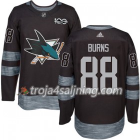 San Jose Sharks tröja Brent Burns 88 1917-2017 100th Anniversary Adidas Svart Authentic - NHL Tröjor Herr